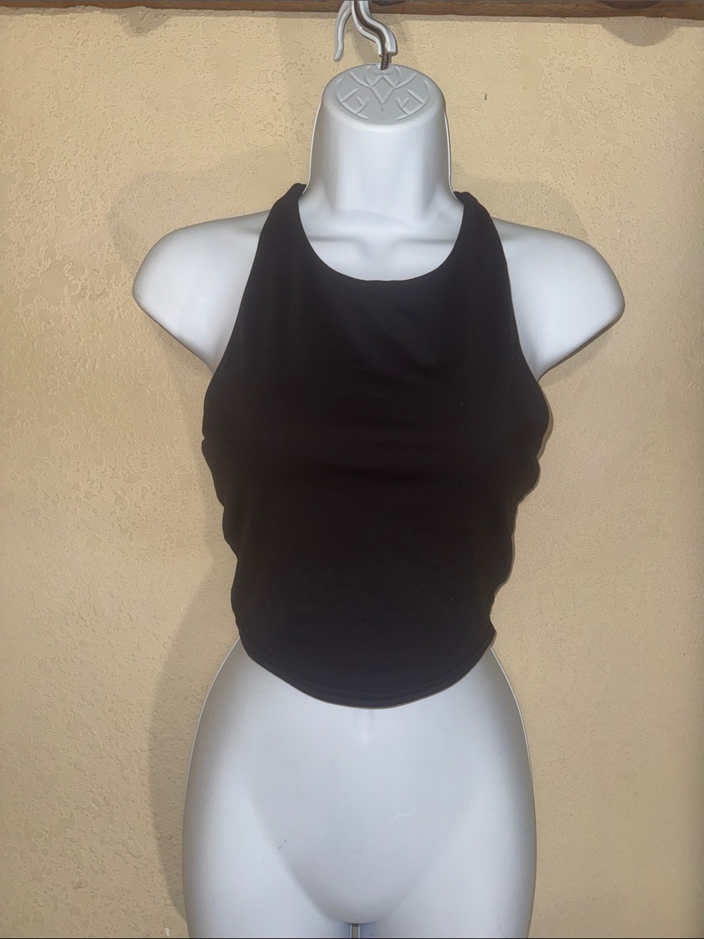 ALO Yoga Black Cropped High-Neck Performance Tank